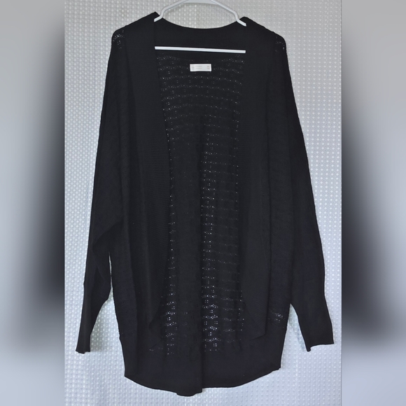 LC Lauren Conrad Black Cardigan Lightweight Rounded Hem Casual Layering - Picture 8 of 8